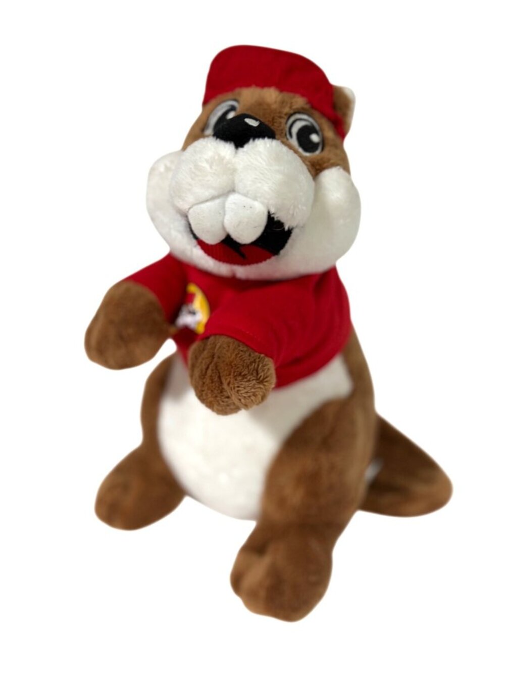 Buc-ees Bucky The Beaver Plush Stuffed Animal Doll Toy Brown Red Mascot 10.5 in